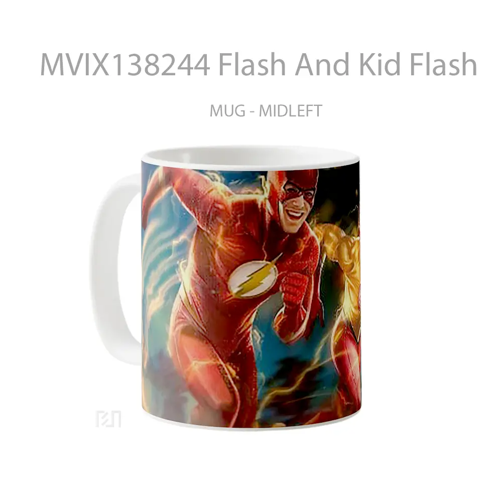Mug Flash And Kid Flash Gelas Superhero - All-side / Desain