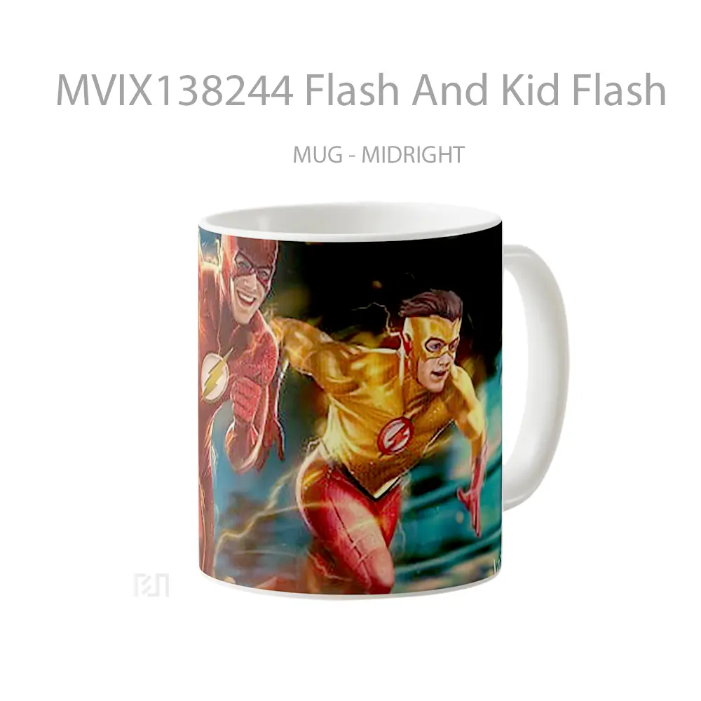 Mug Flash And Kid Flash Gelas Superhero - All-side / Desain