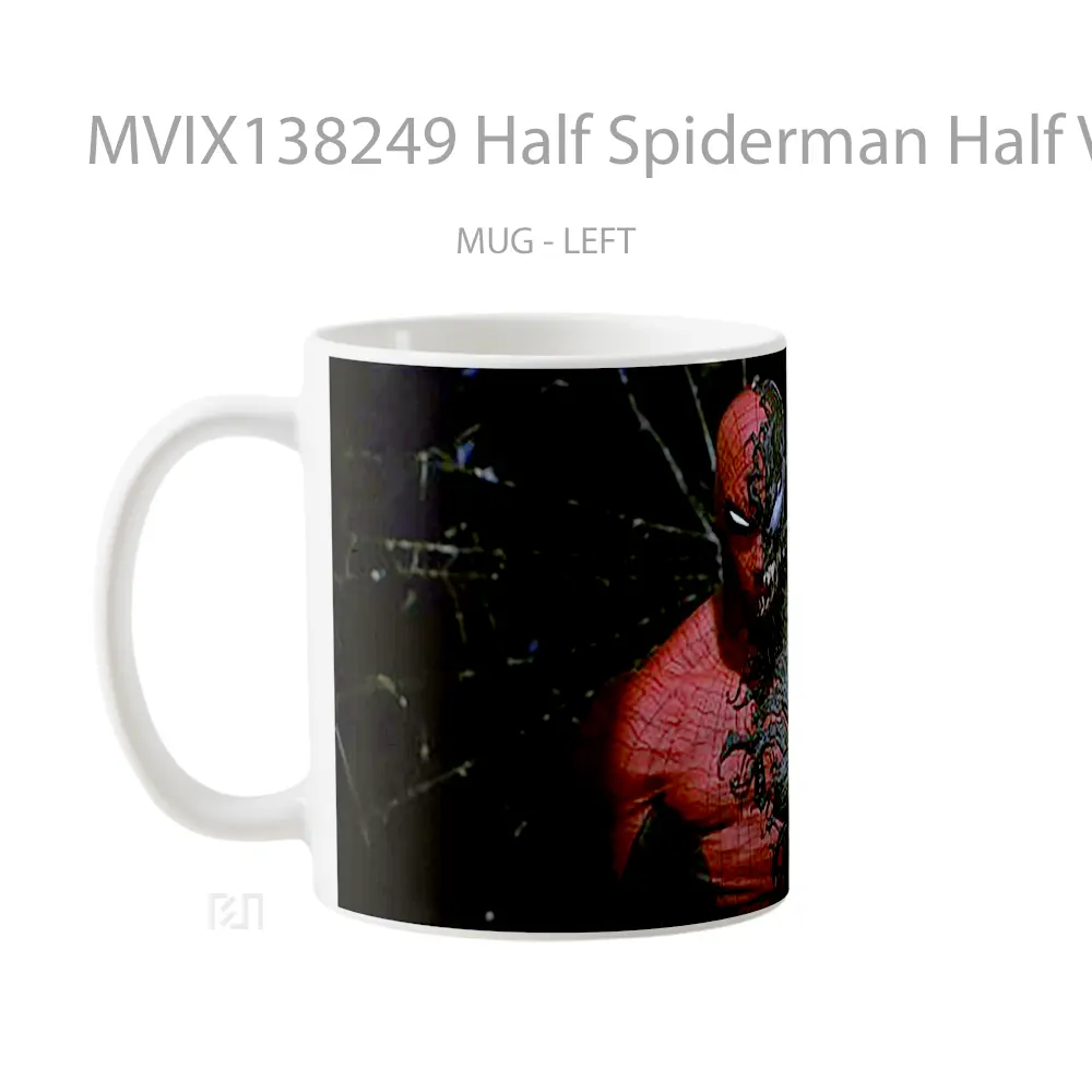 Mug Half Spiderman Half Venom Gelas Superhero - All-side / Desain