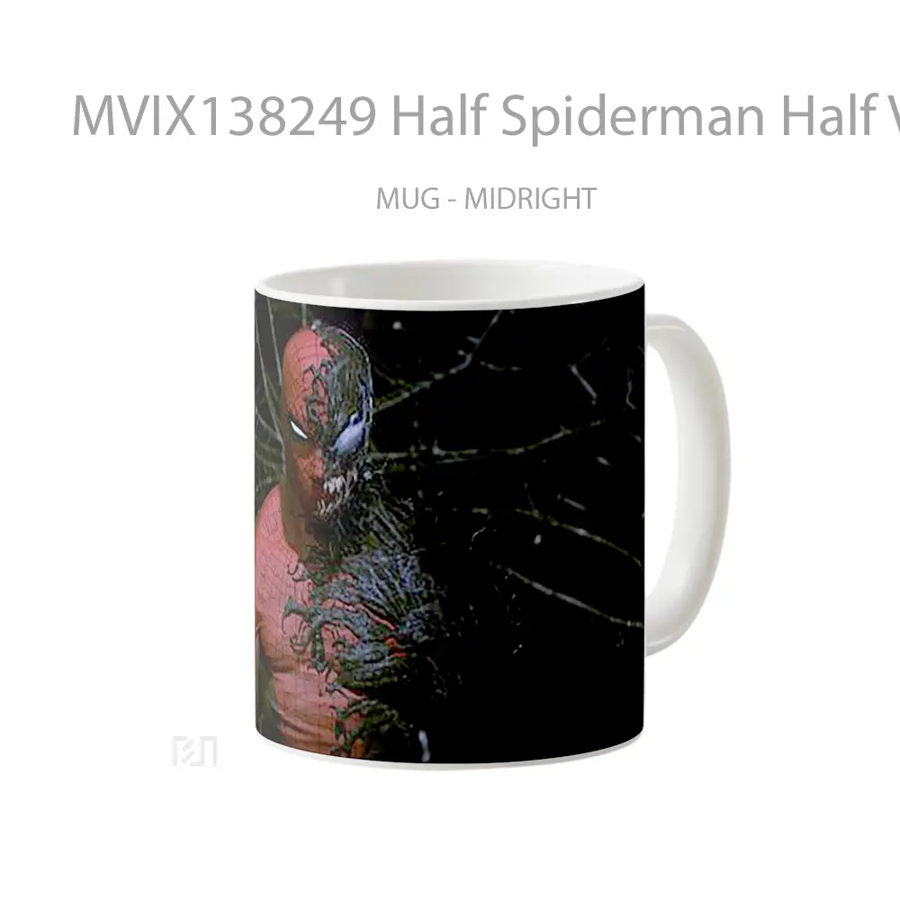 Mug Half Spiderman Half Venom Gelas Superhero - All-side / Desain