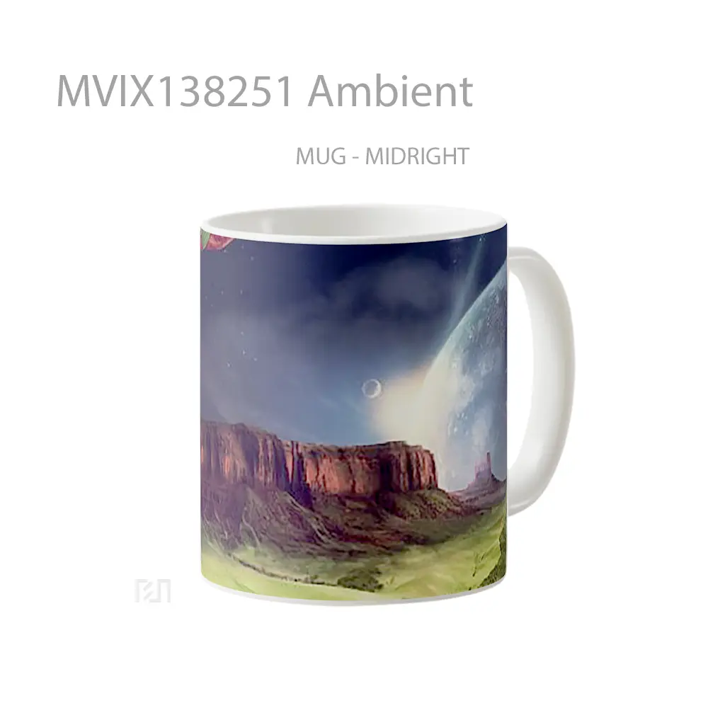 Mug Ambient Gelas Keramik Unik - All-side / Desain