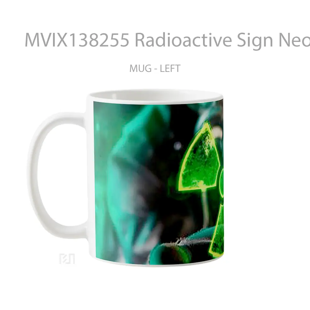 Mug Radioactive Sign Neon Gelas Keramik Unik - All-side / Desain