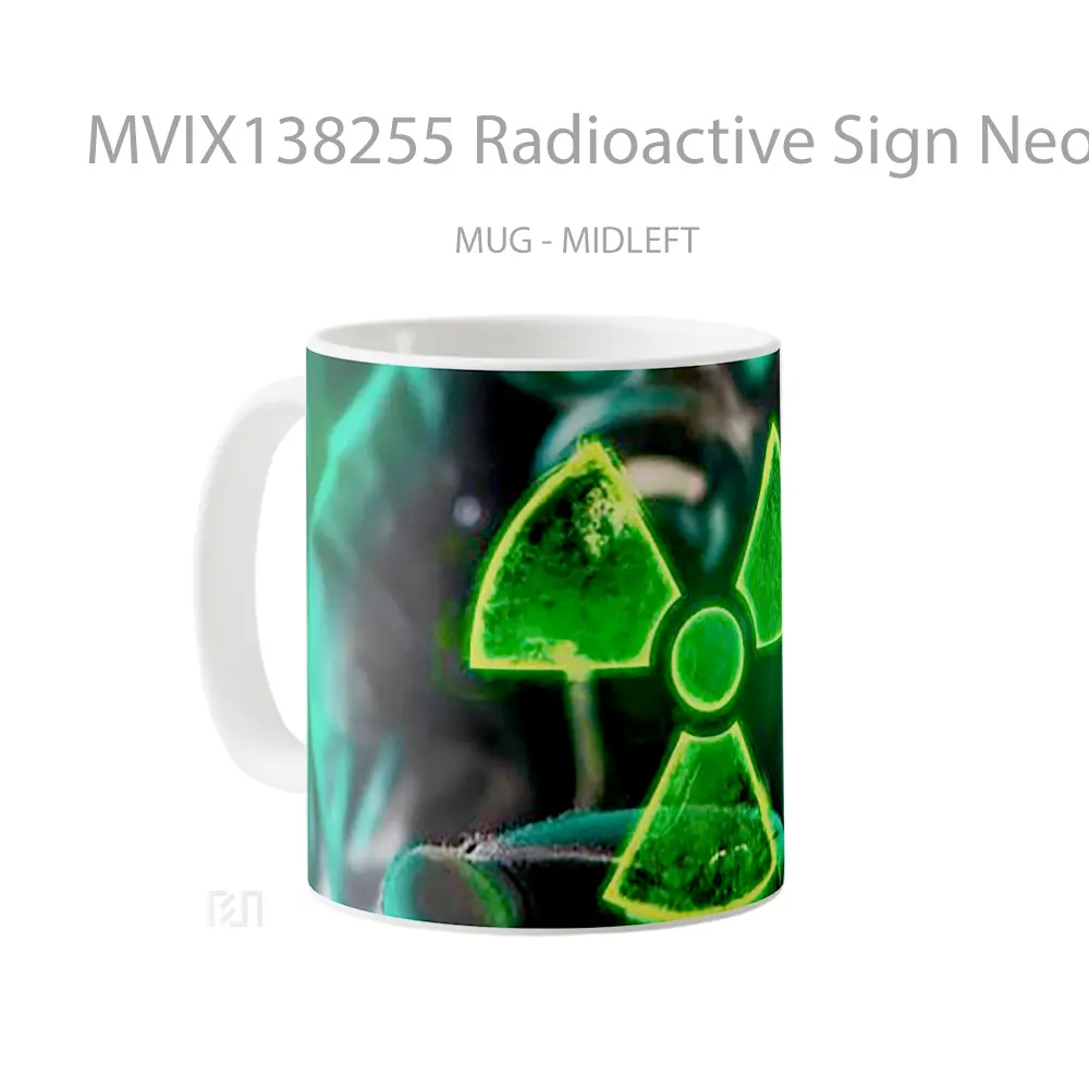 Mug Radioactive Sign Neon Gelas Keramik Unik - All-side / Desain