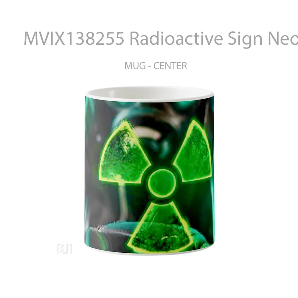 Mug Radioactive Sign Neon Gelas Keramik Unik