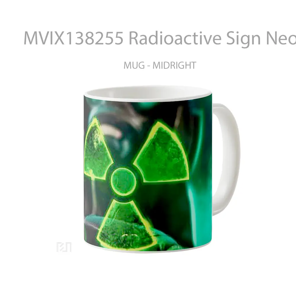 Mug Radioactive Sign Neon Gelas Keramik Unik - All-side / Desain