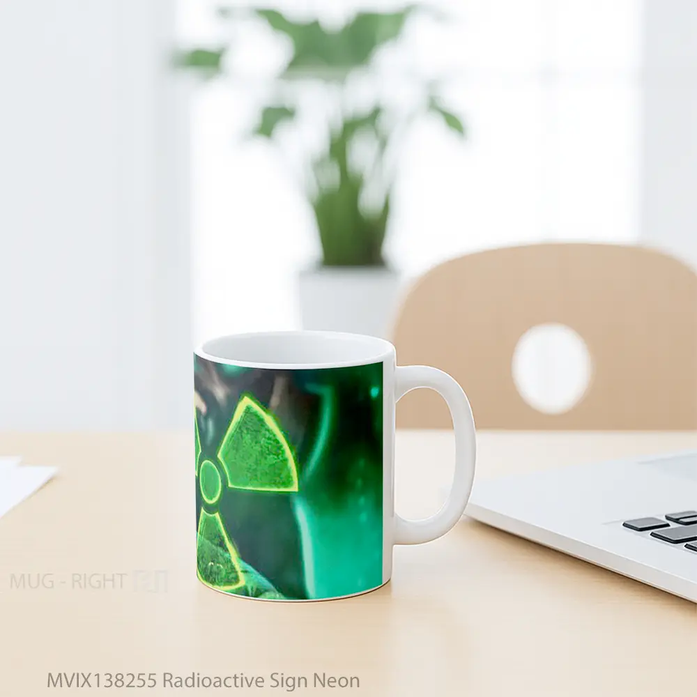 Mug Radioactive Sign Neon Gelas Keramik Unik - All-side / Desain