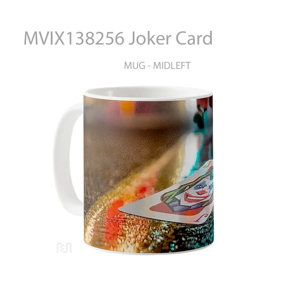 Mug Joker Card Gelas Superhero - All-side / Desain