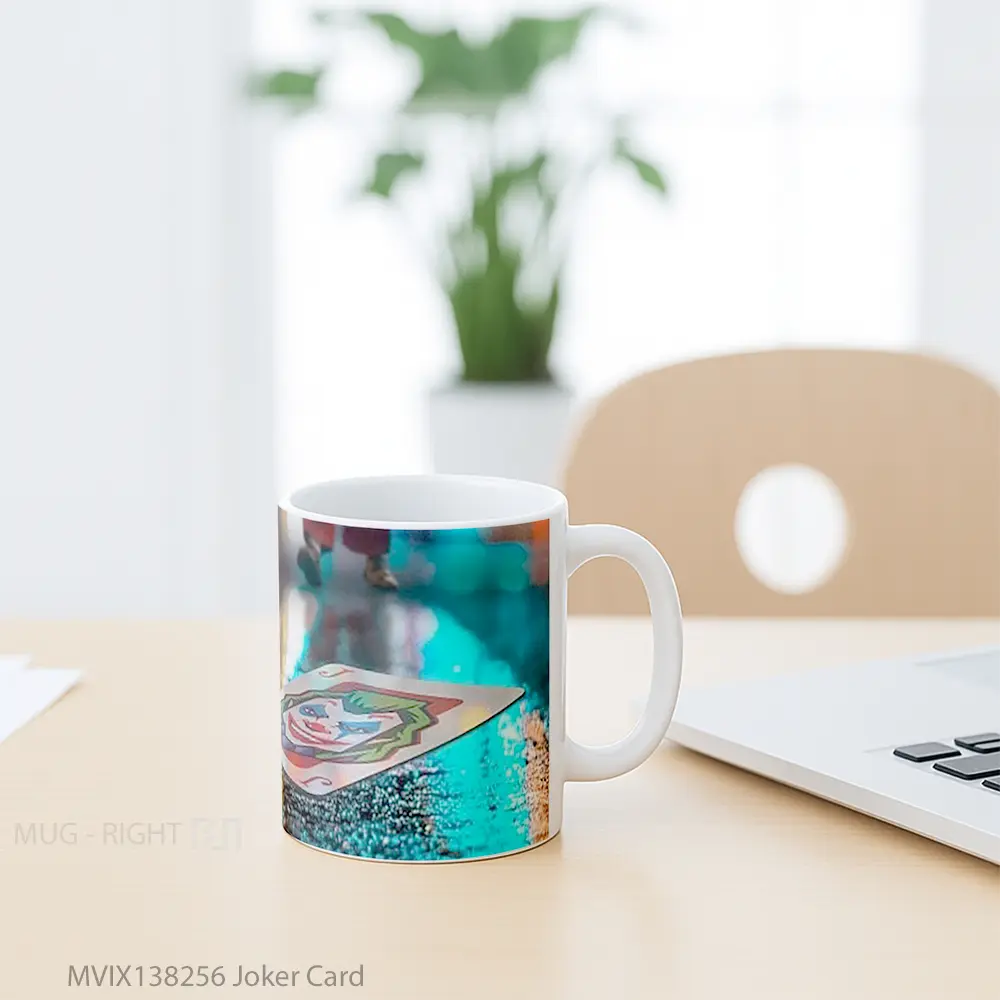 Mug Joker Card Gelas Superhero - All-side / Desain