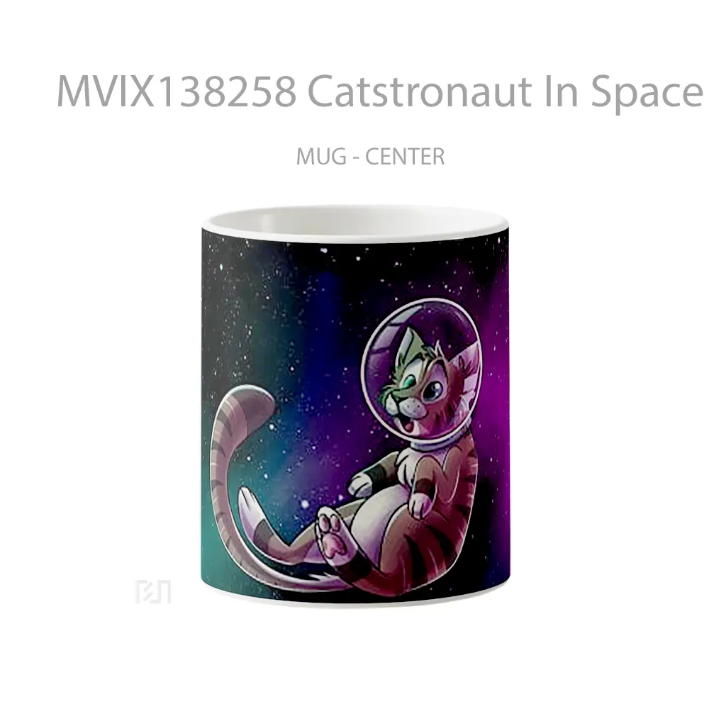 Mug Catstronaut In Space Gelas Astronomi