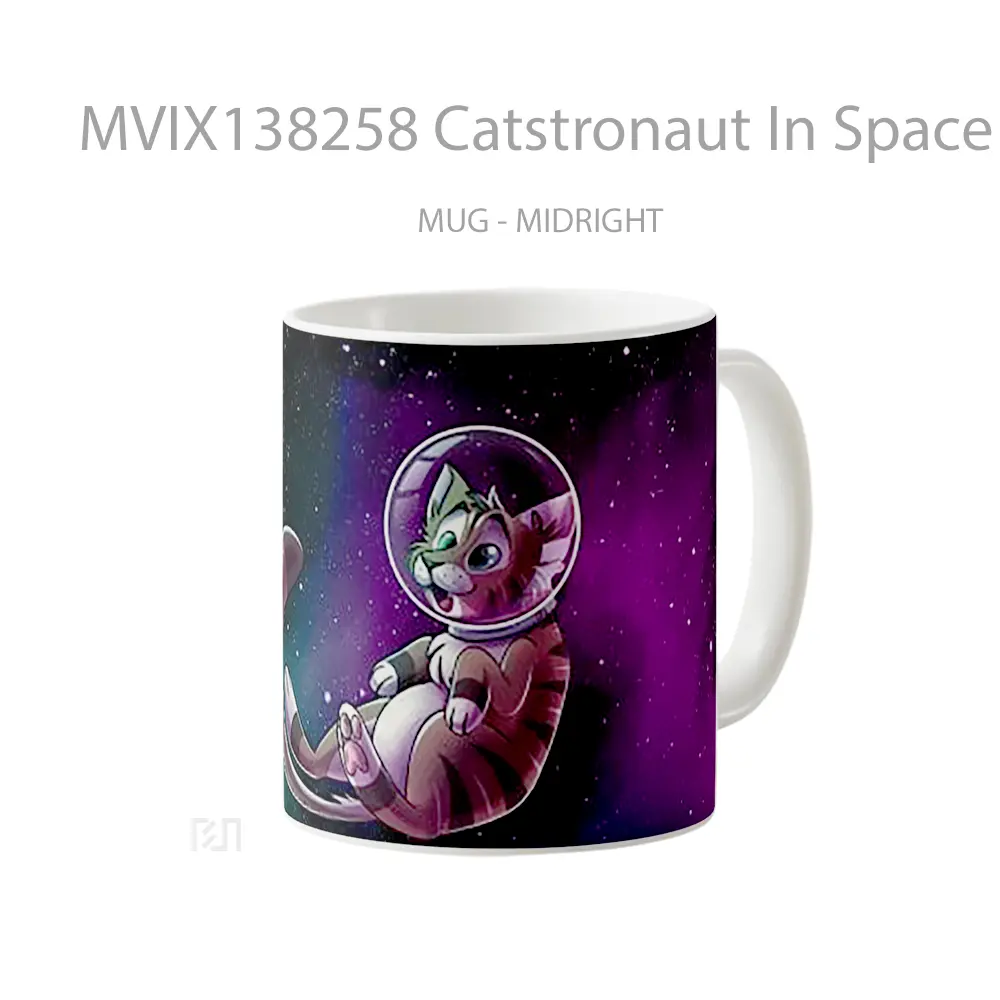 Mug Catstronaut In Space Gelas Astronomi - All-side / Desain