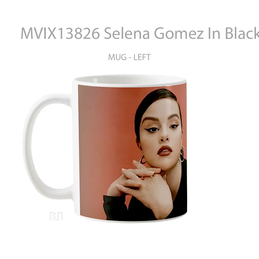 Mug Selena Gomez In Black Dress V1 Gelas Selebriti - All-side / Desain