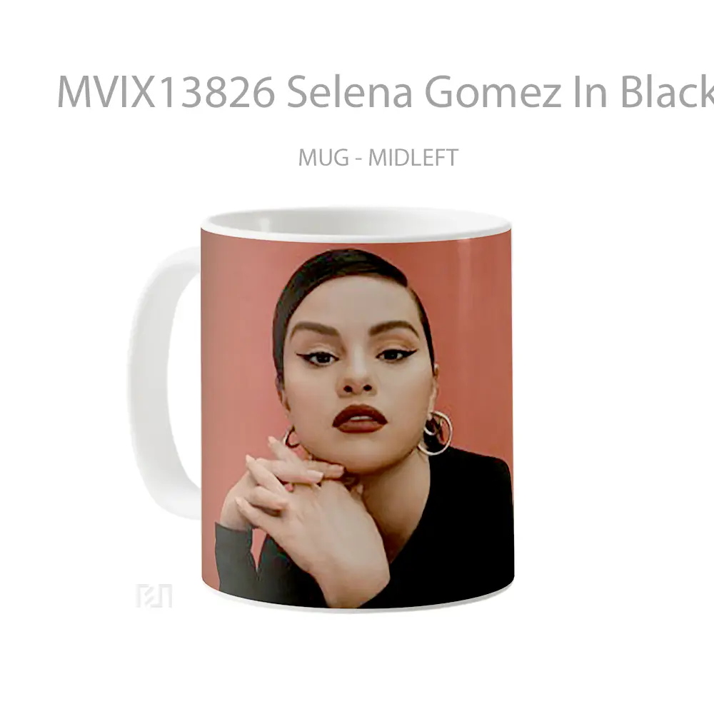 Mug Selena Gomez In Black Dress V1 Gelas Selebriti - All-side / Desain