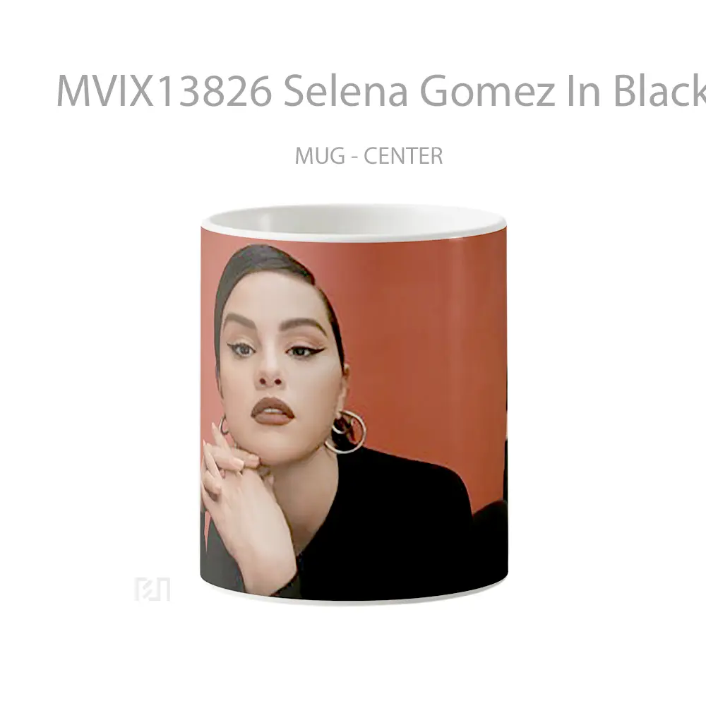 Mug Selena Gomez In Black Dress V1 Gelas Selebriti