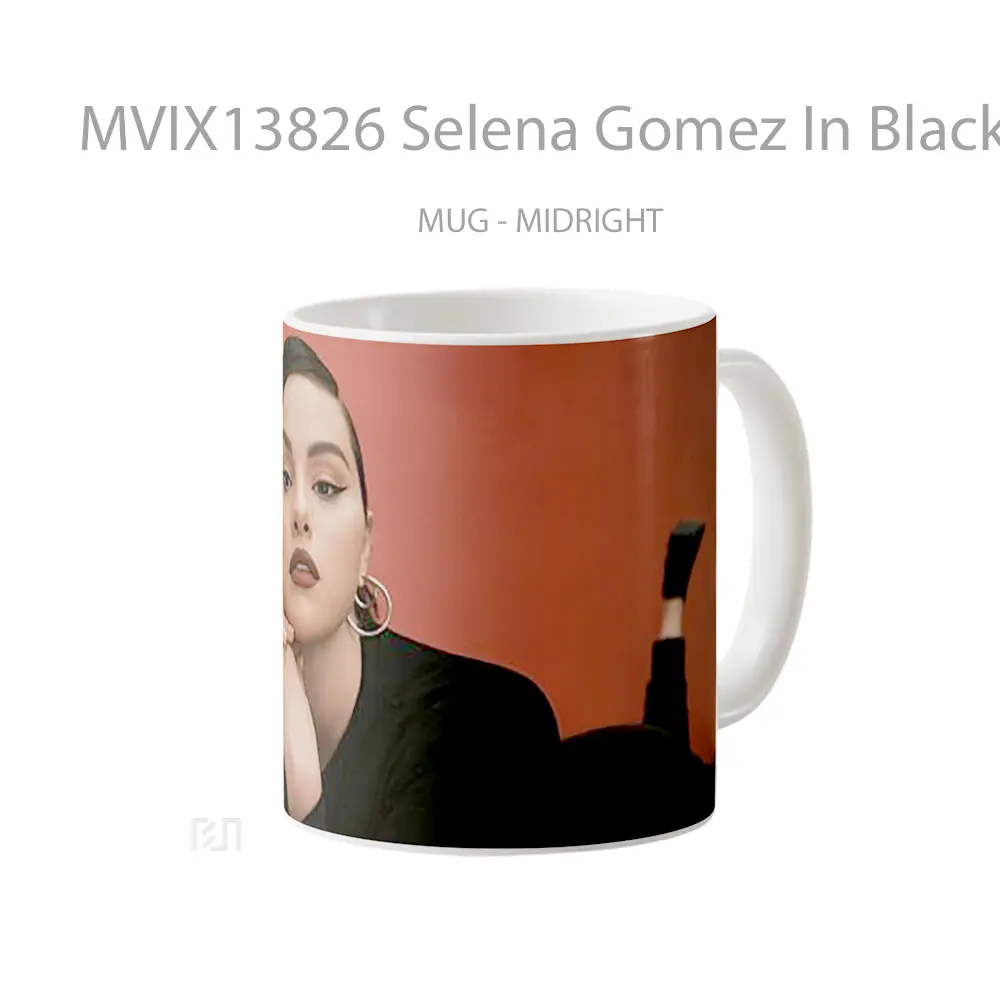 Mug Selena Gomez In Black Dress V1 Gelas Selebriti - All-side / Desain