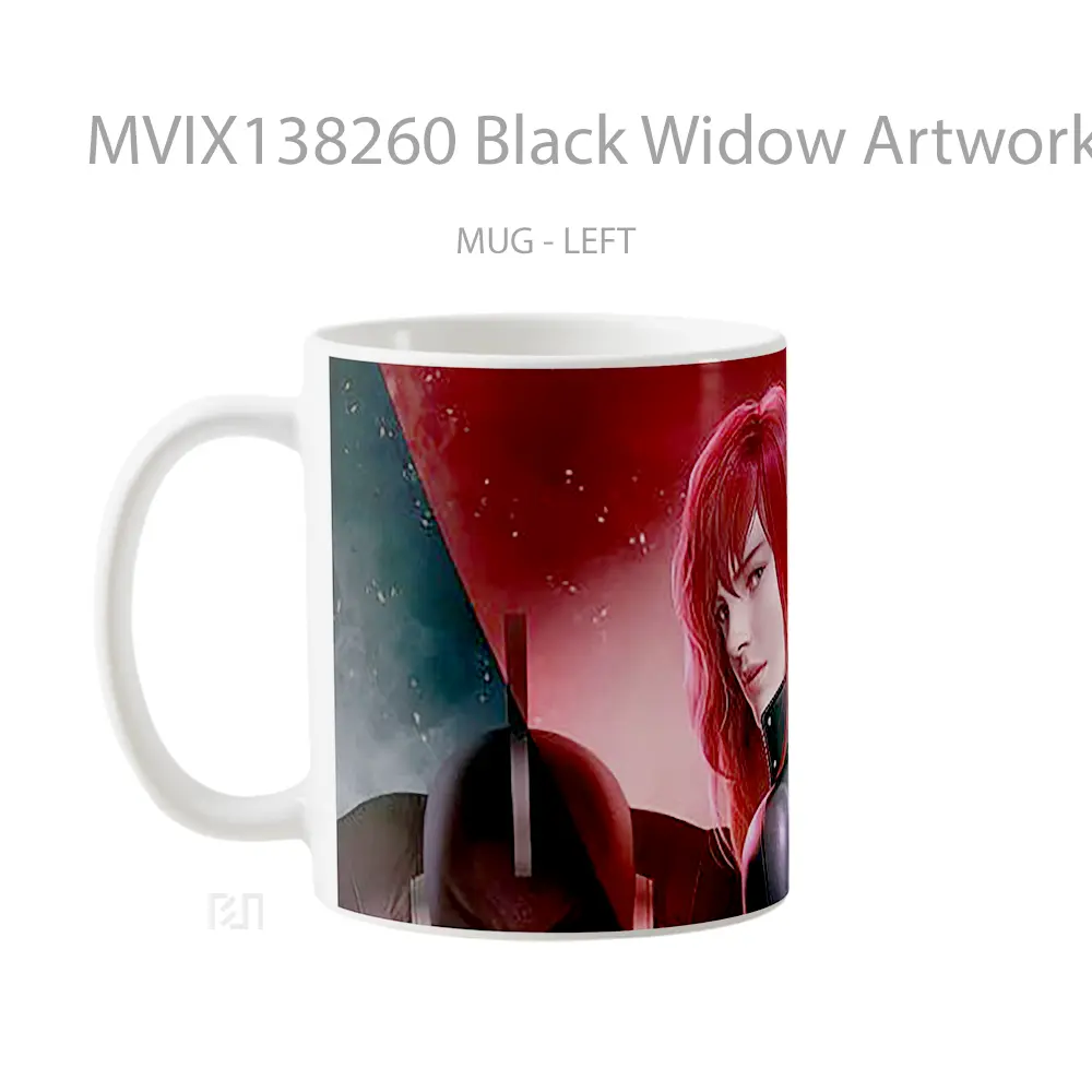 Mug Black Widow Artworks Gelas Superhero - All-side / Desain