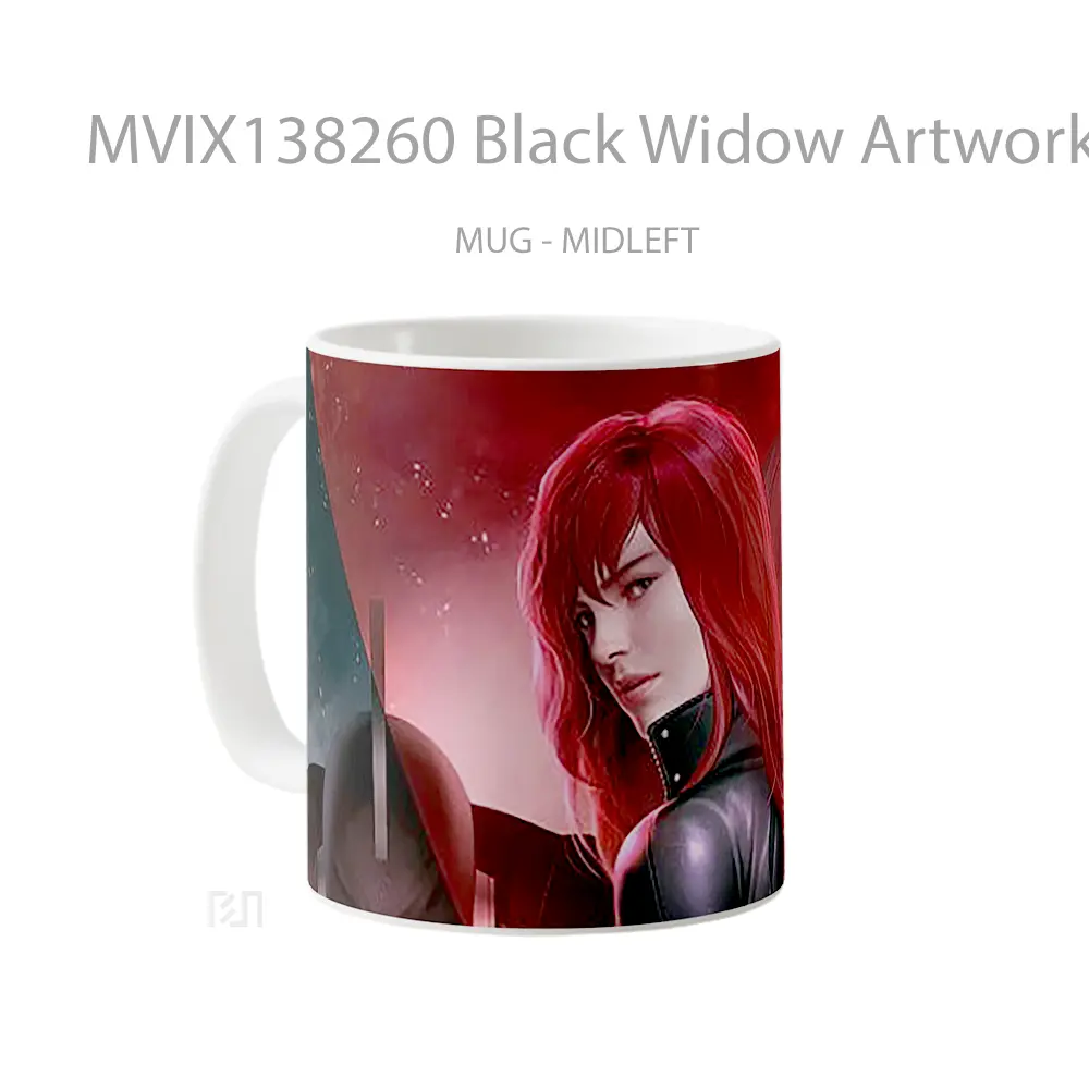 Mug Black Widow Artworks Gelas Superhero - All-side / Desain