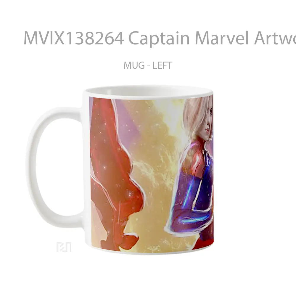 Mug Captain Marvel Artwork 2020 Gelas Superhero - All-side / Desain