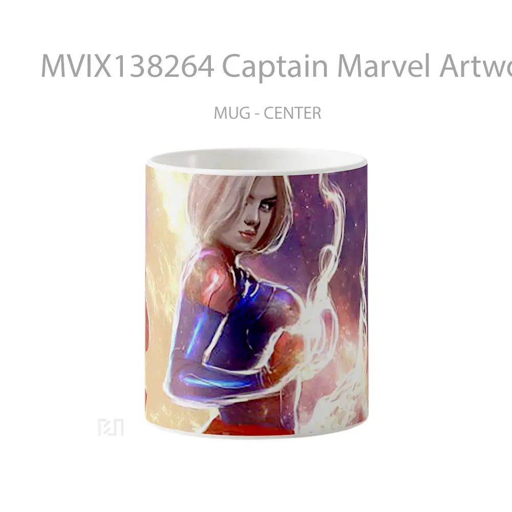 Mug Captain Marvel Artwork 2020 Gelas Superhero