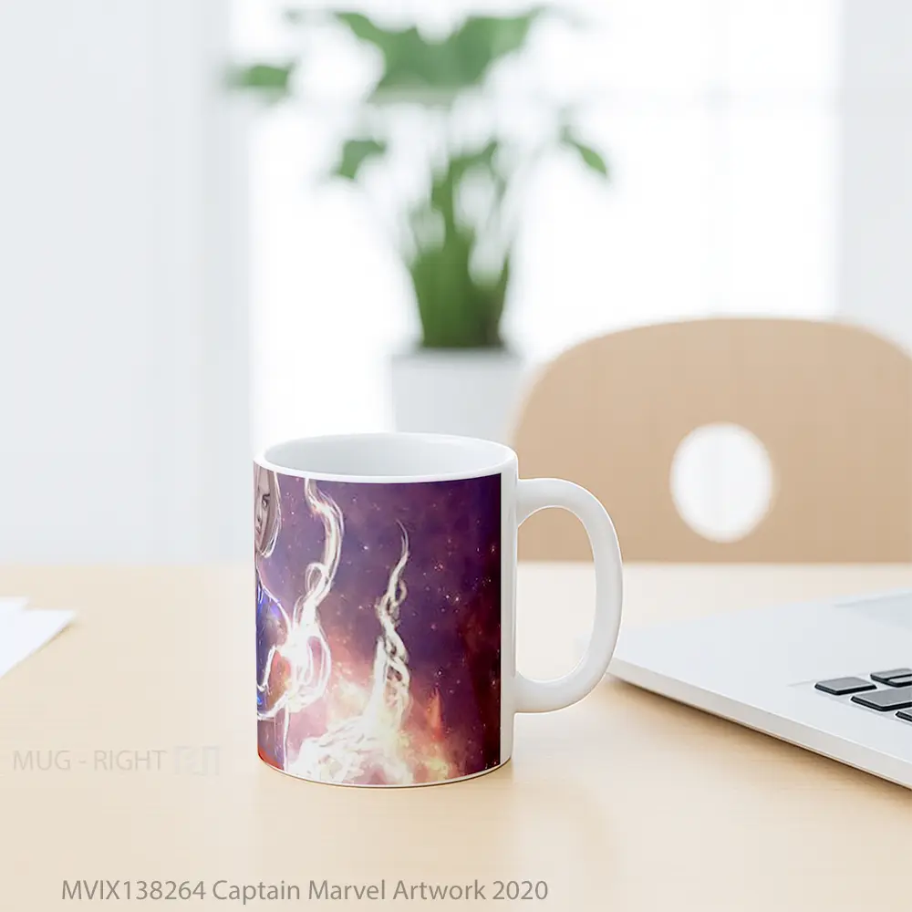 Mug Captain Marvel Artwork 2020 Gelas Superhero - All-side / Desain