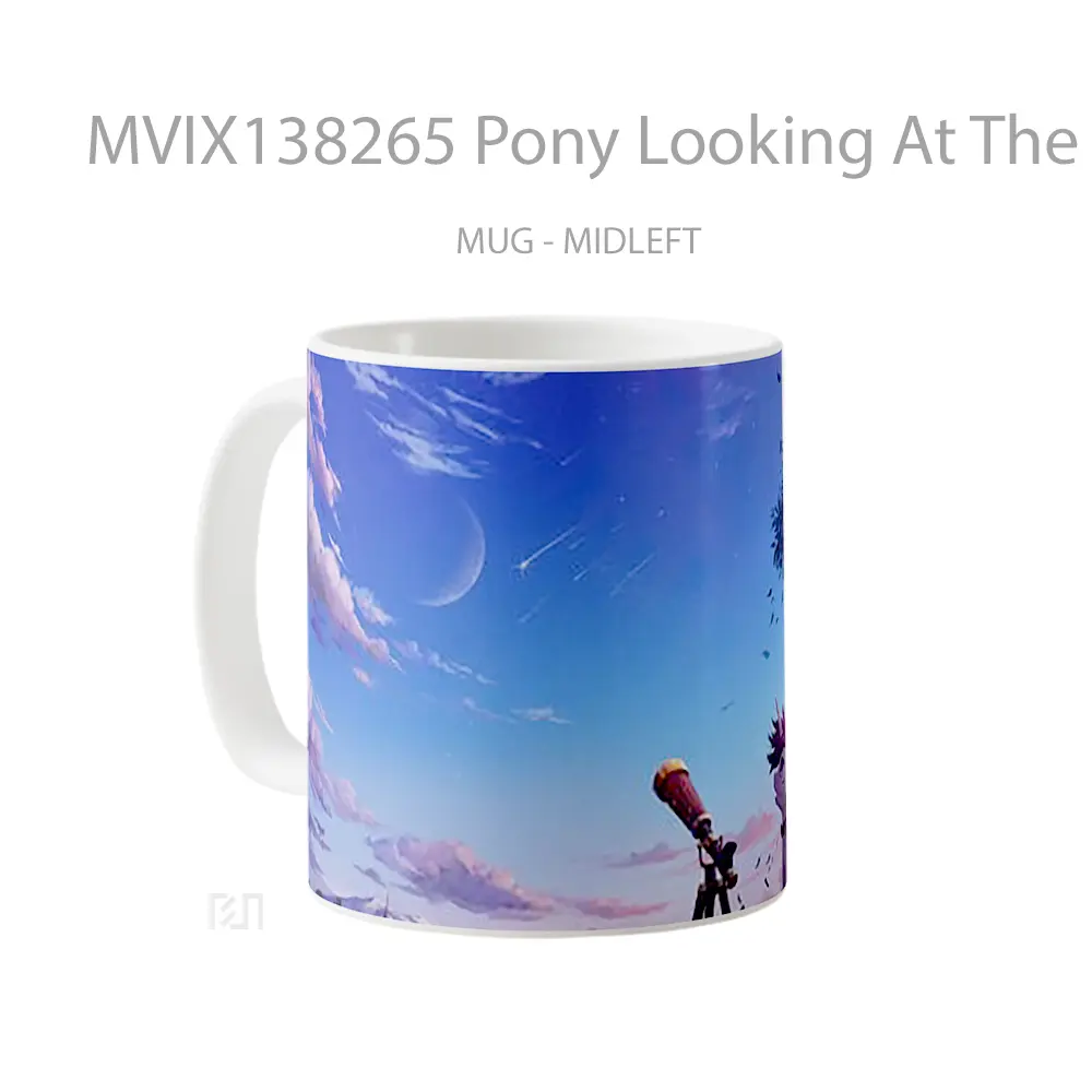 Mug Pony Looking At The Sky Gelas Pemandangan Alam - All-side / Desain