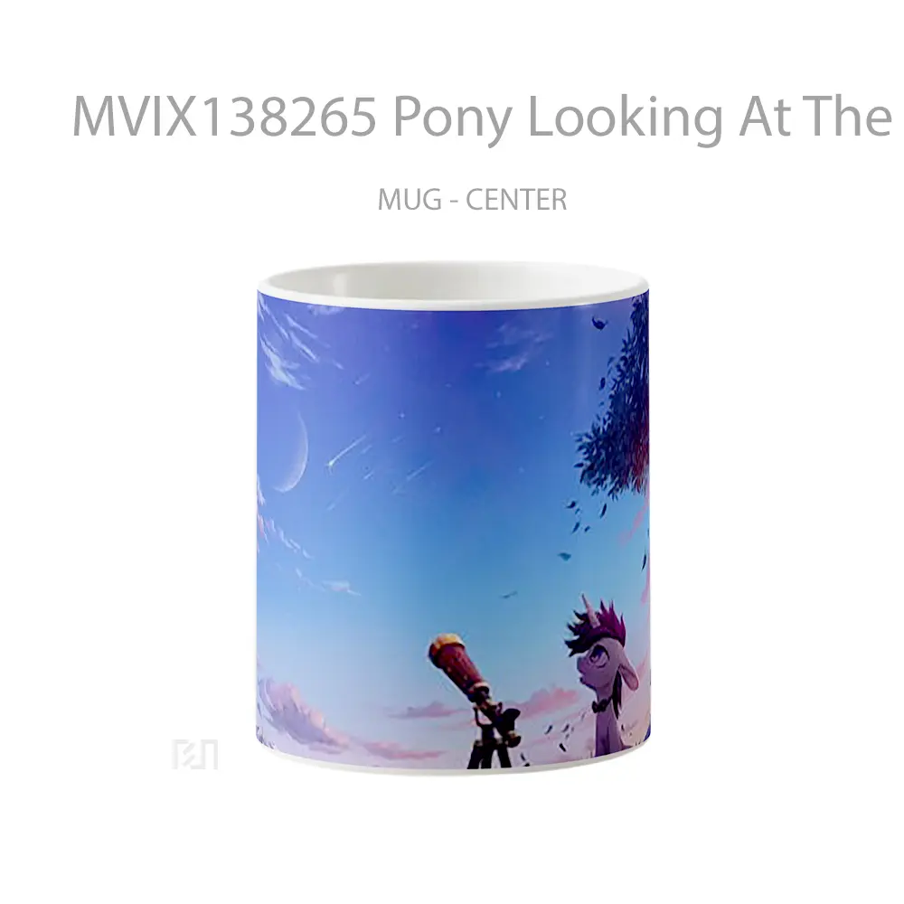 Mug Pony Looking At The Sky Gelas Pemandangan Alam