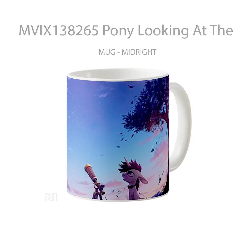 Mug Pony Looking At The Sky Gelas Pemandangan Alam - All-side / Desain