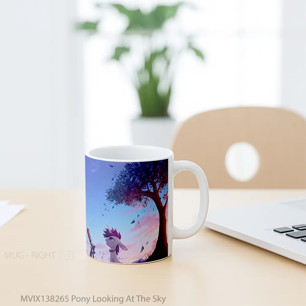 Mug Pony Looking At The Sky Gelas Pemandangan Alam - All-side / Desain