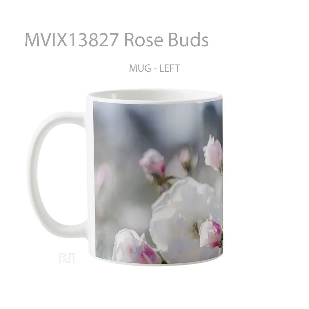 Mug Rose Buds Gelas Keramik Unik - All-side / Desain