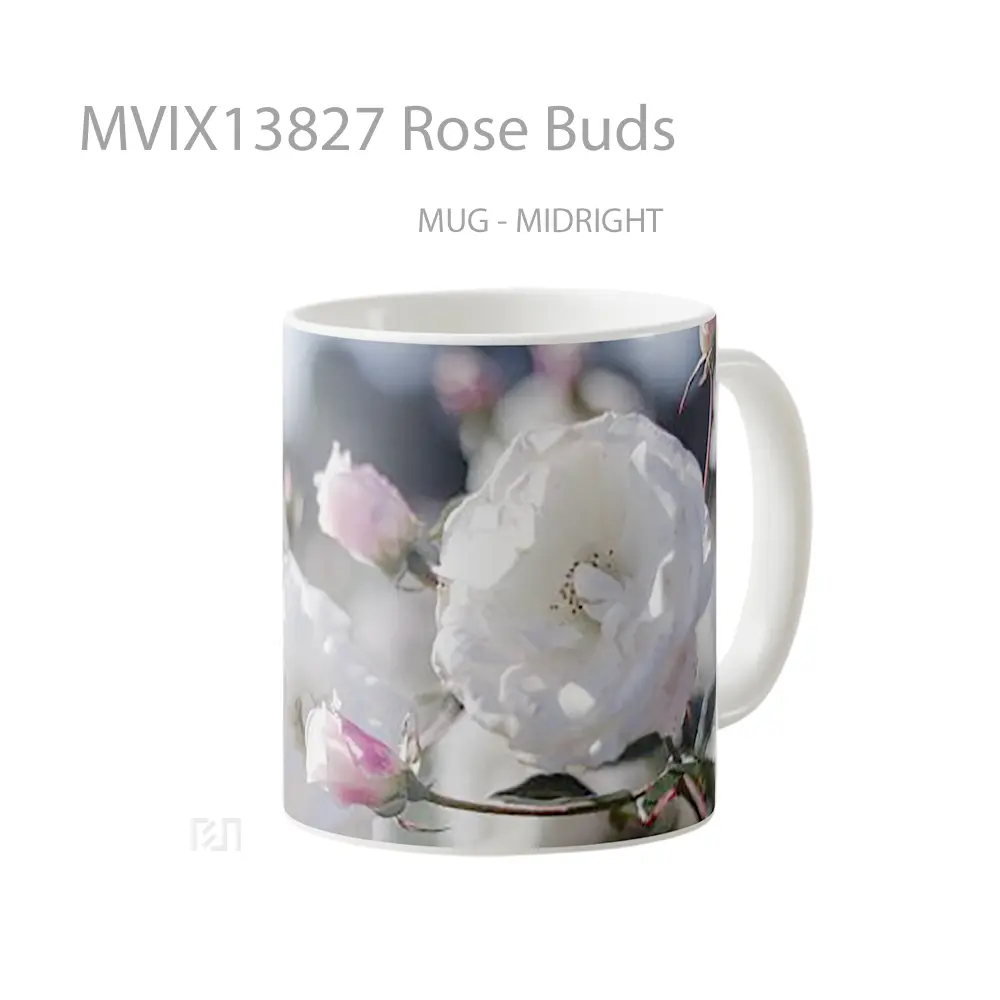 Mug Rose Buds Gelas Keramik Unik - All-side / Desain