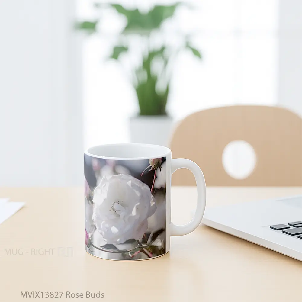 Mug Rose Buds Gelas Keramik Unik - All-side / Desain