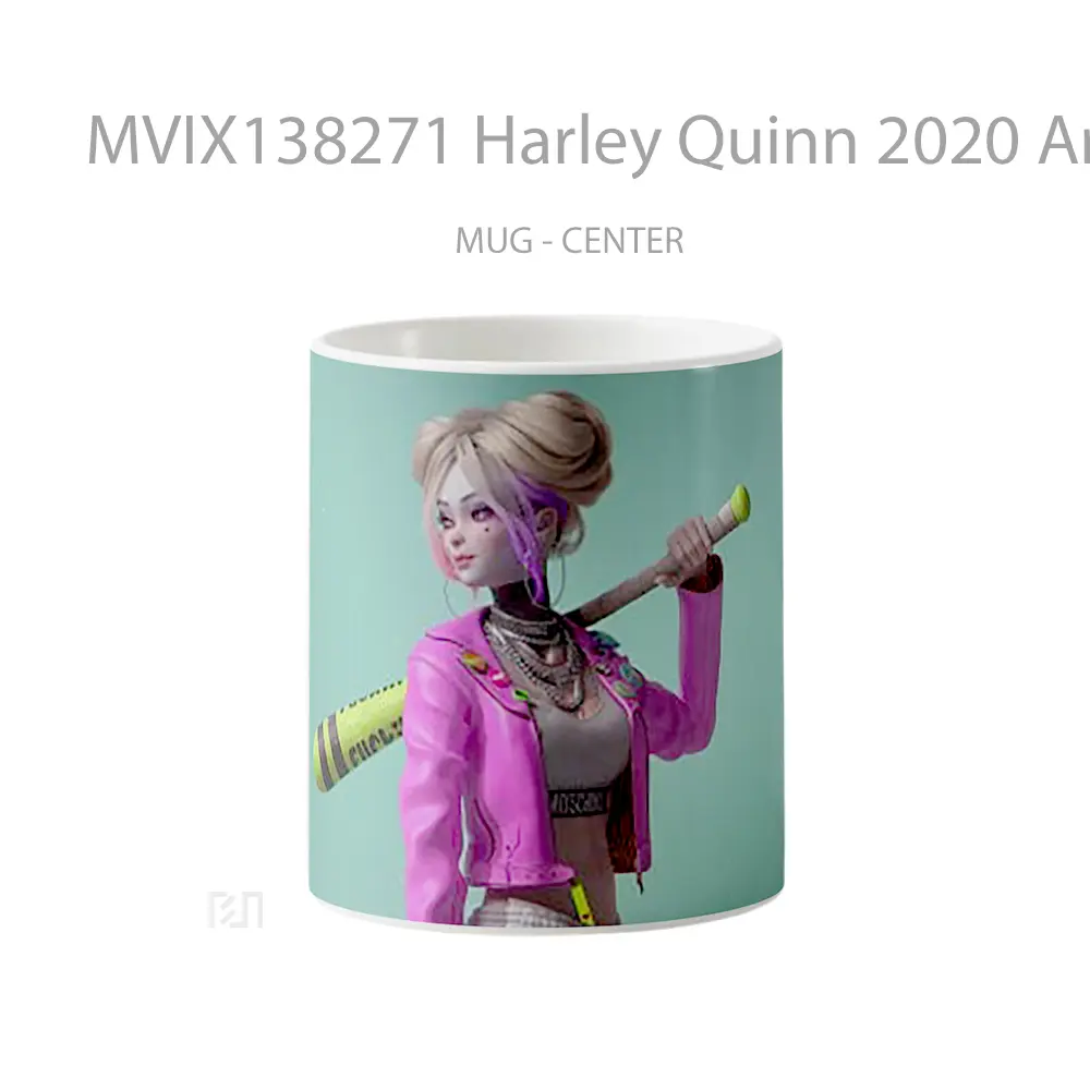 Mug Harley Quinn 2020 Artwork Gelas Seni Modern