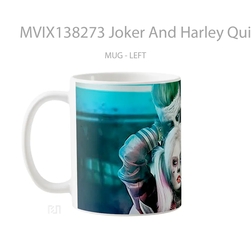Mug Joker And Harley Quinn Fanart V1 Gelas Superhero - All-side / Desain