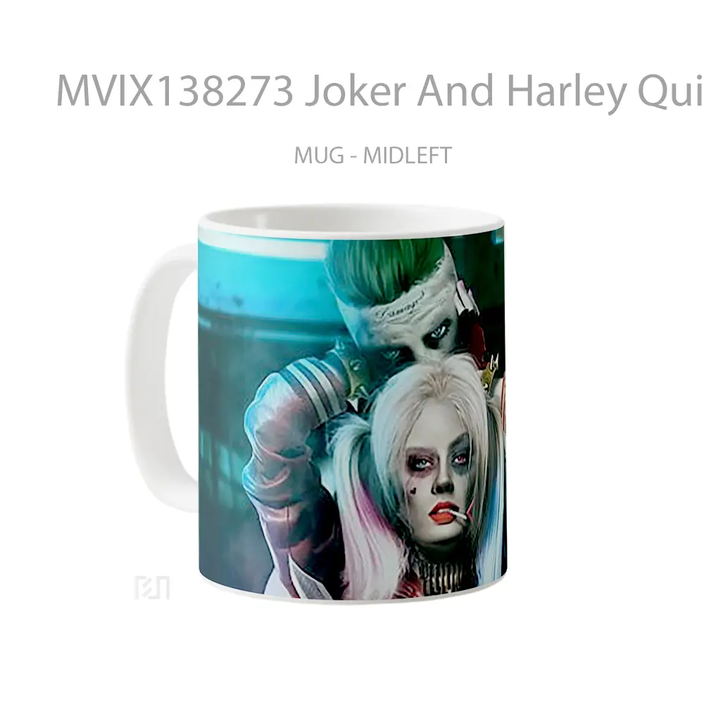 Mug Joker And Harley Quinn Fanart V1 Gelas Superhero - All-side / Desain