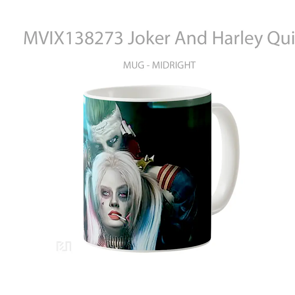 Mug Joker And Harley Quinn Fanart V1 Gelas Superhero - All-side / Desain