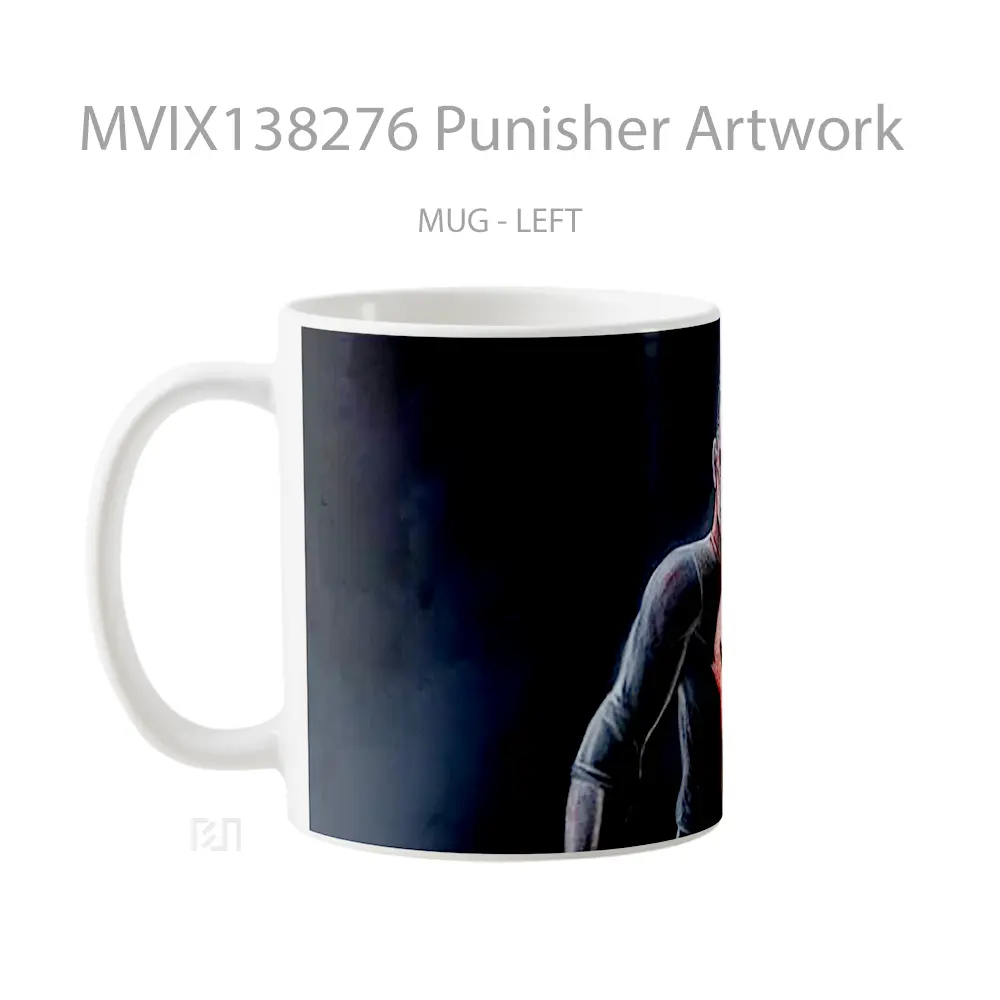 Mug Punisher Artwork Gelas Superhero - All-side / Desain
