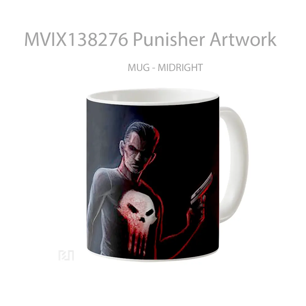 Mug Punisher Artwork Gelas Superhero - All-side / Desain