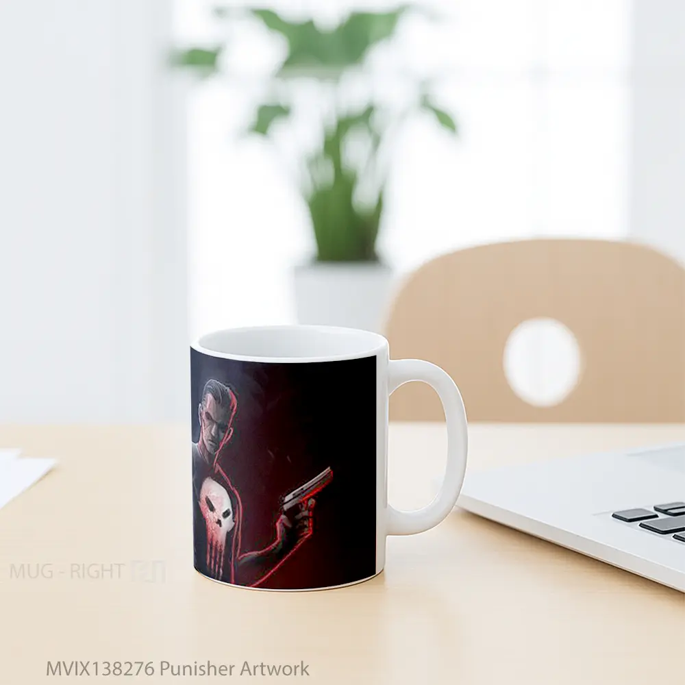 Mug Punisher Artwork Gelas Superhero - All-side / Desain