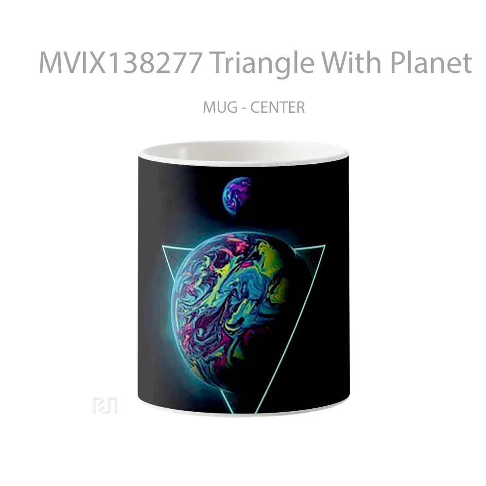 Mug Triangle With Planet Gelas Astronomi