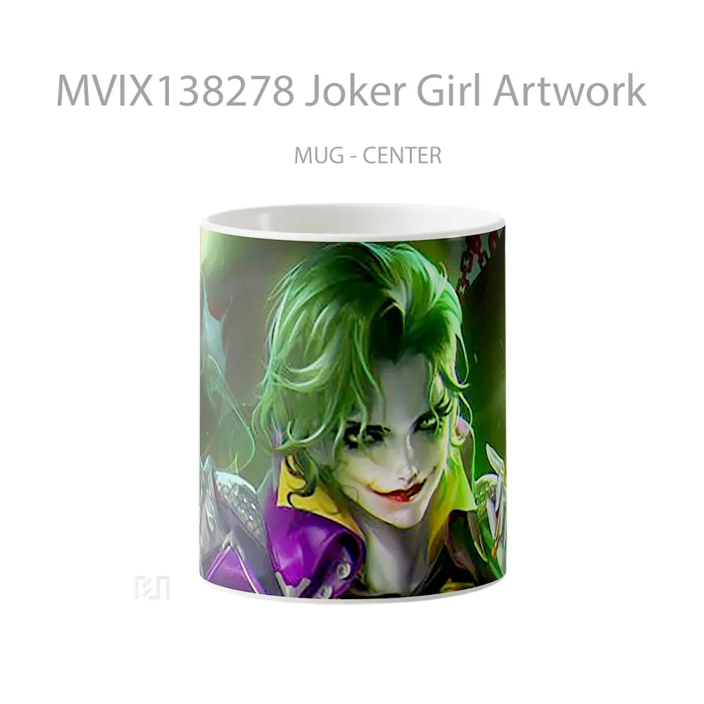 Mug Joker Girl Artwork Gelas Superhero