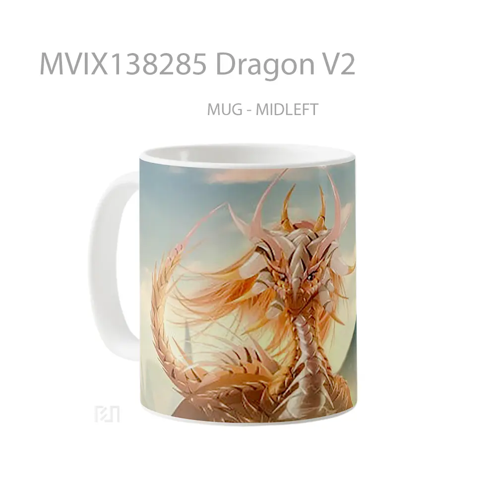 Mug Dragon V2 Gelas Fantasi - All-side / Desain