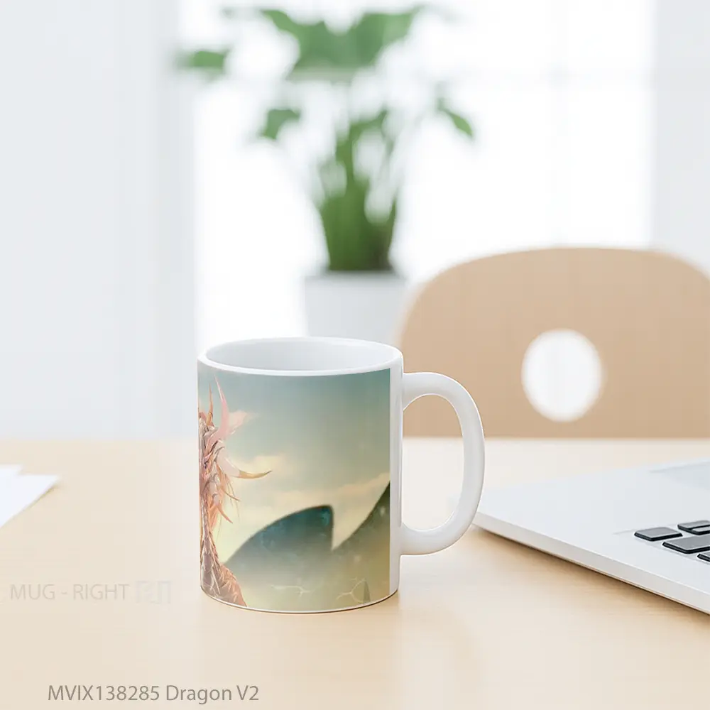 Mug Dragon V2 Gelas Fantasi - All-side / Desain