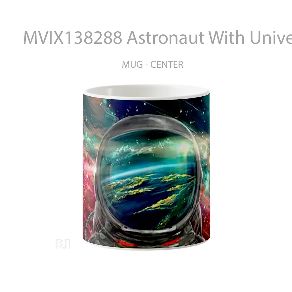 Mug Astronaut With Universe In The Background Gelas Astronomi