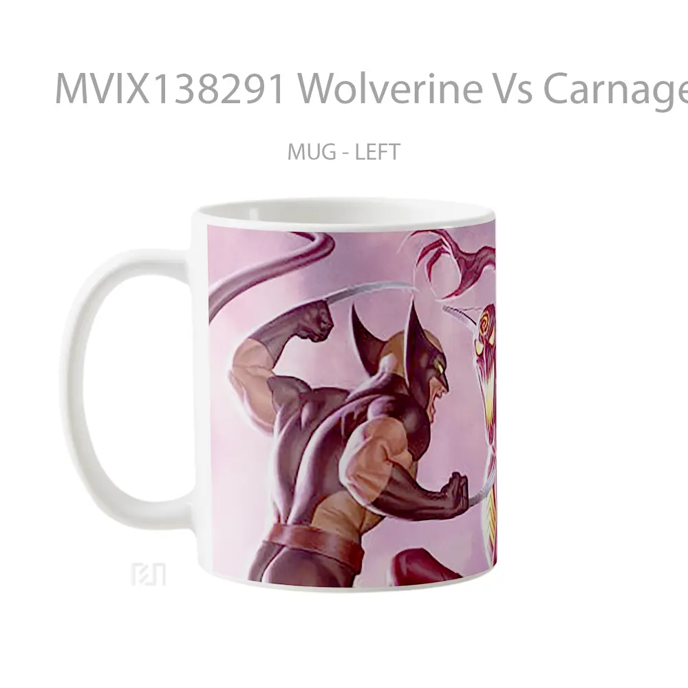 Mug Wolverine Vs Carnage Gelas Superhero - All-side / Desain