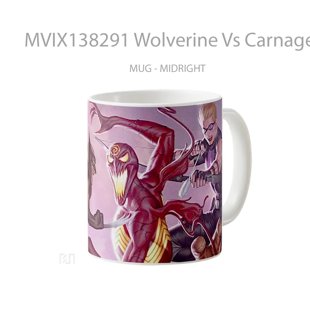 Mug Wolverine Vs Carnage Gelas Superhero - All-side / Desain