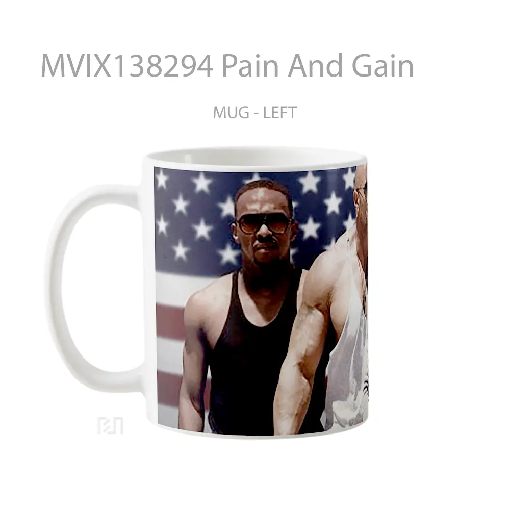Mug Pain And Gain Gelas Keramik Unik - All-side / Desain