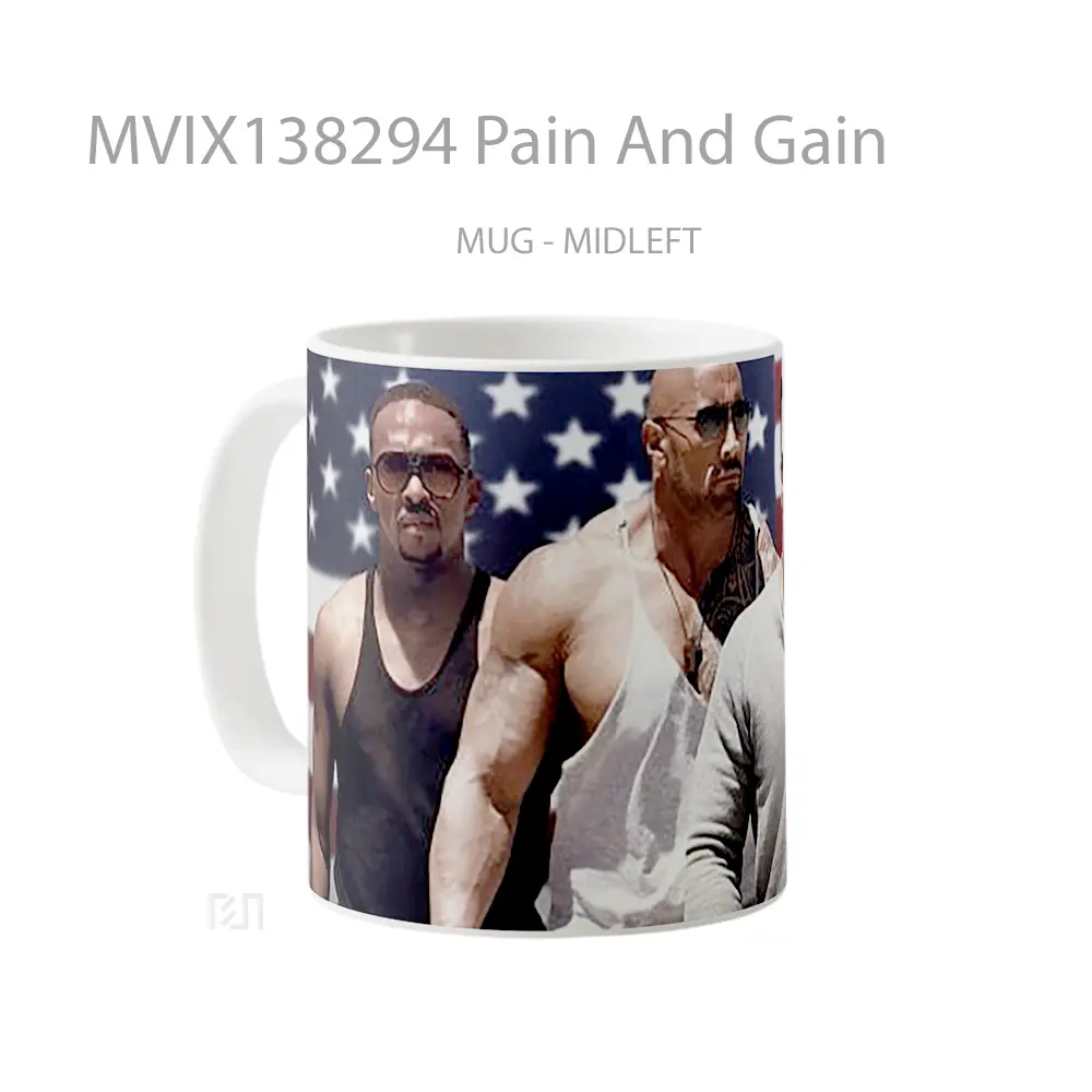 Mug Pain And Gain Gelas Keramik Unik - All-side / Desain