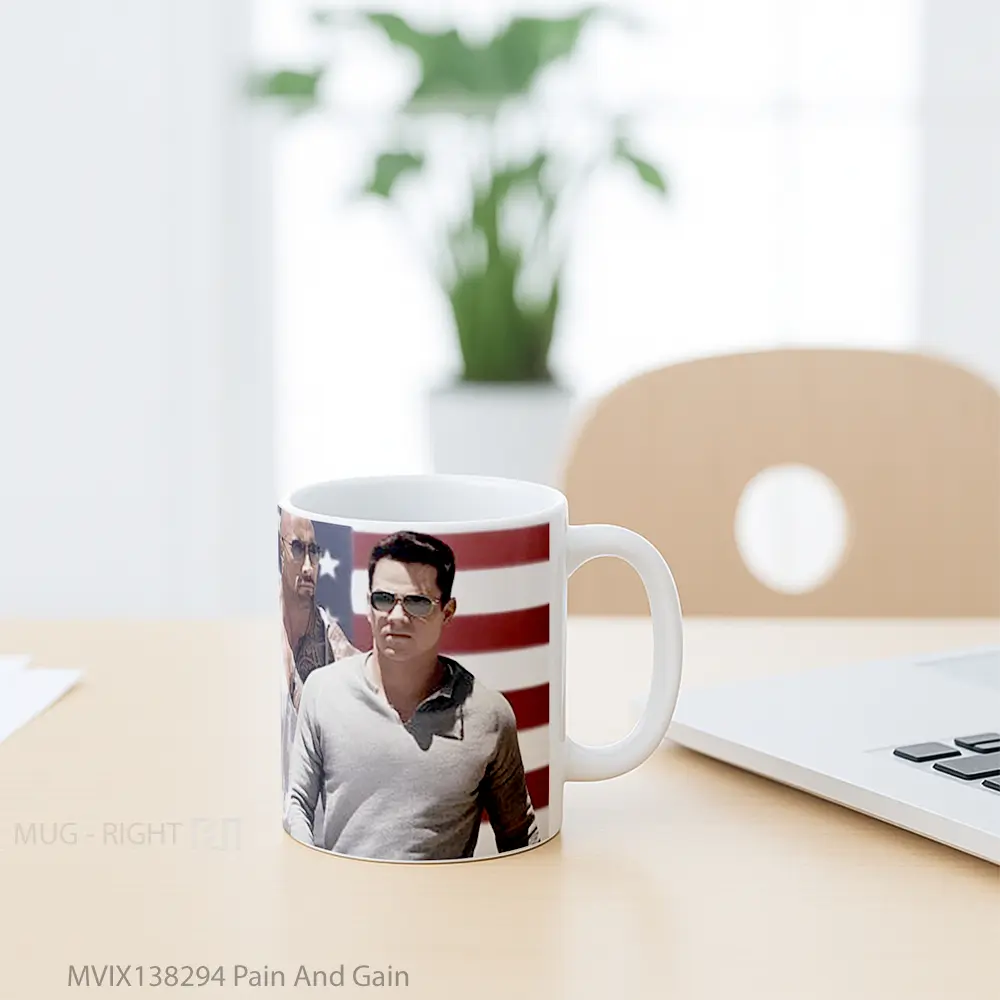 Mug Pain And Gain Gelas Keramik Unik - All-side / Desain