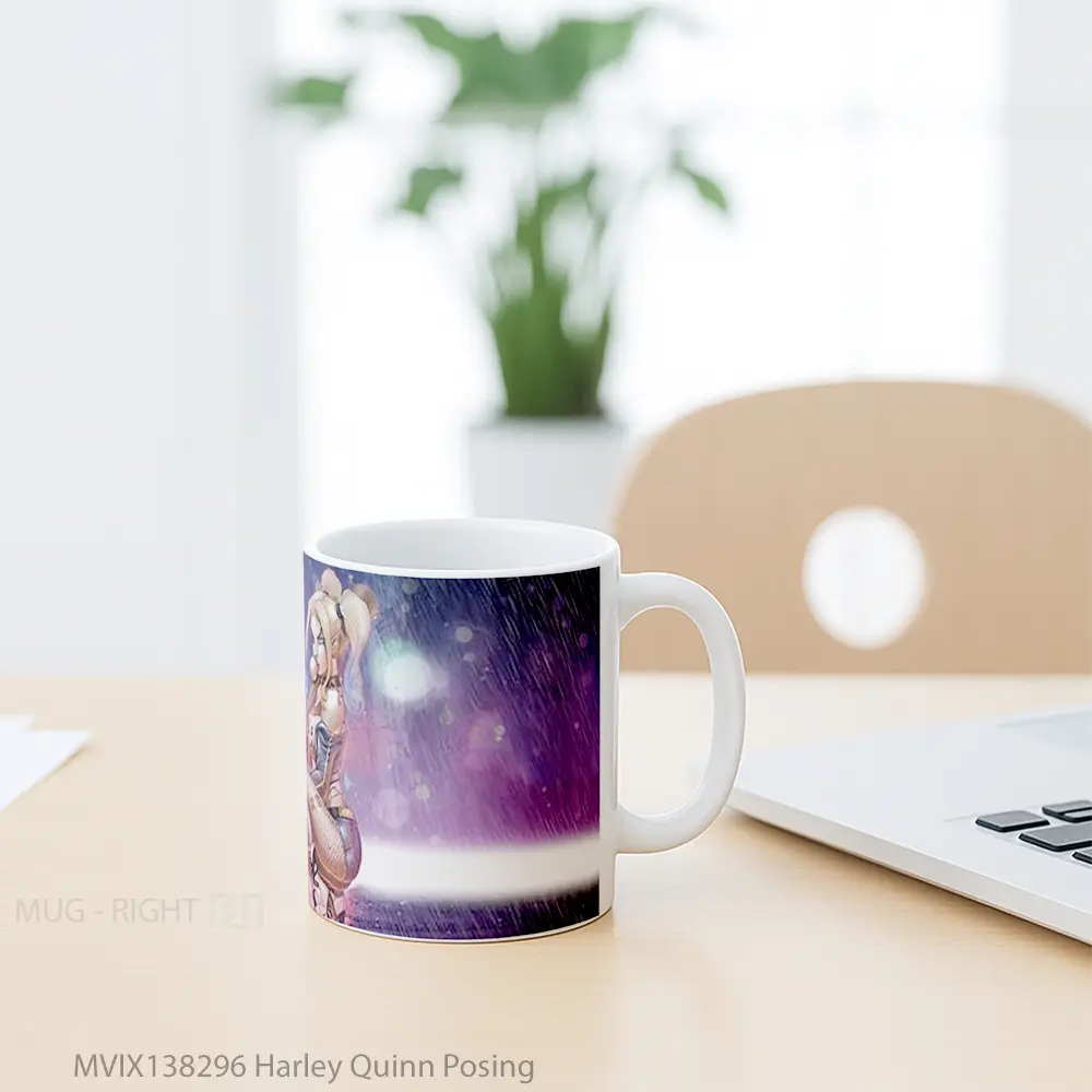 Mug Harley Quinn Posing Gelas Keramik Unik - All-side / Desain