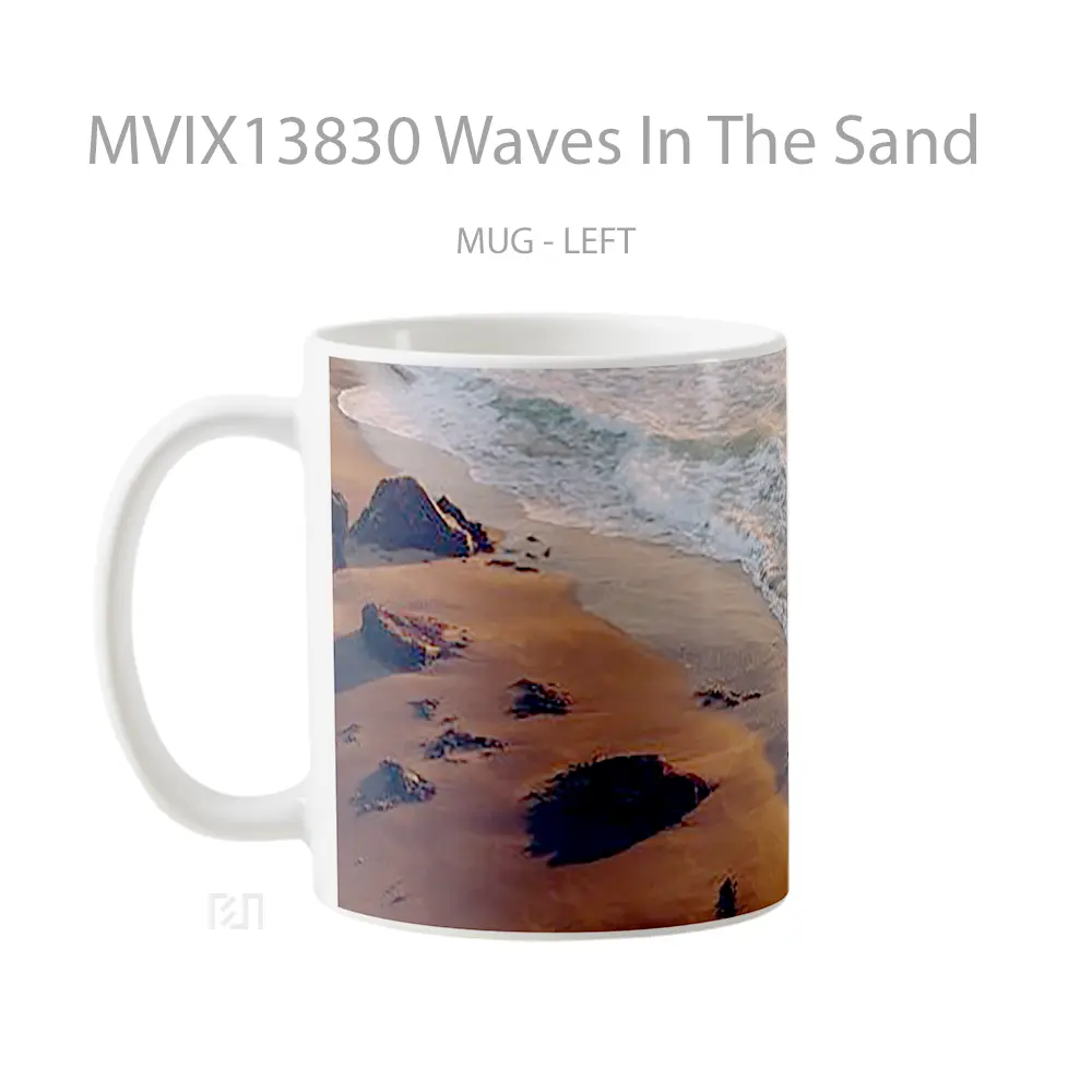 Mug Waves In The Sand Gelas Keramik Unik - All-side / Desain