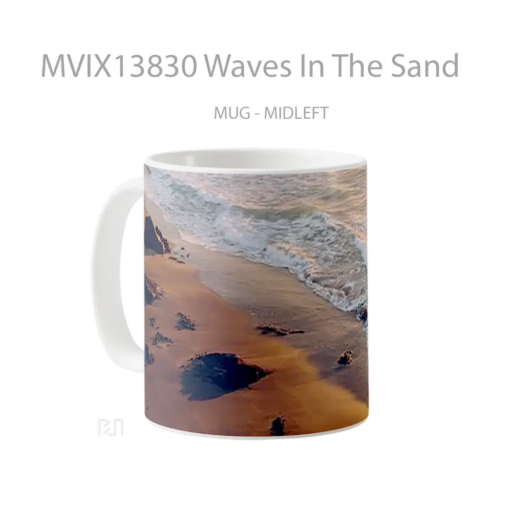 Mug Waves In The Sand Gelas Keramik Unik - All-side / Desain